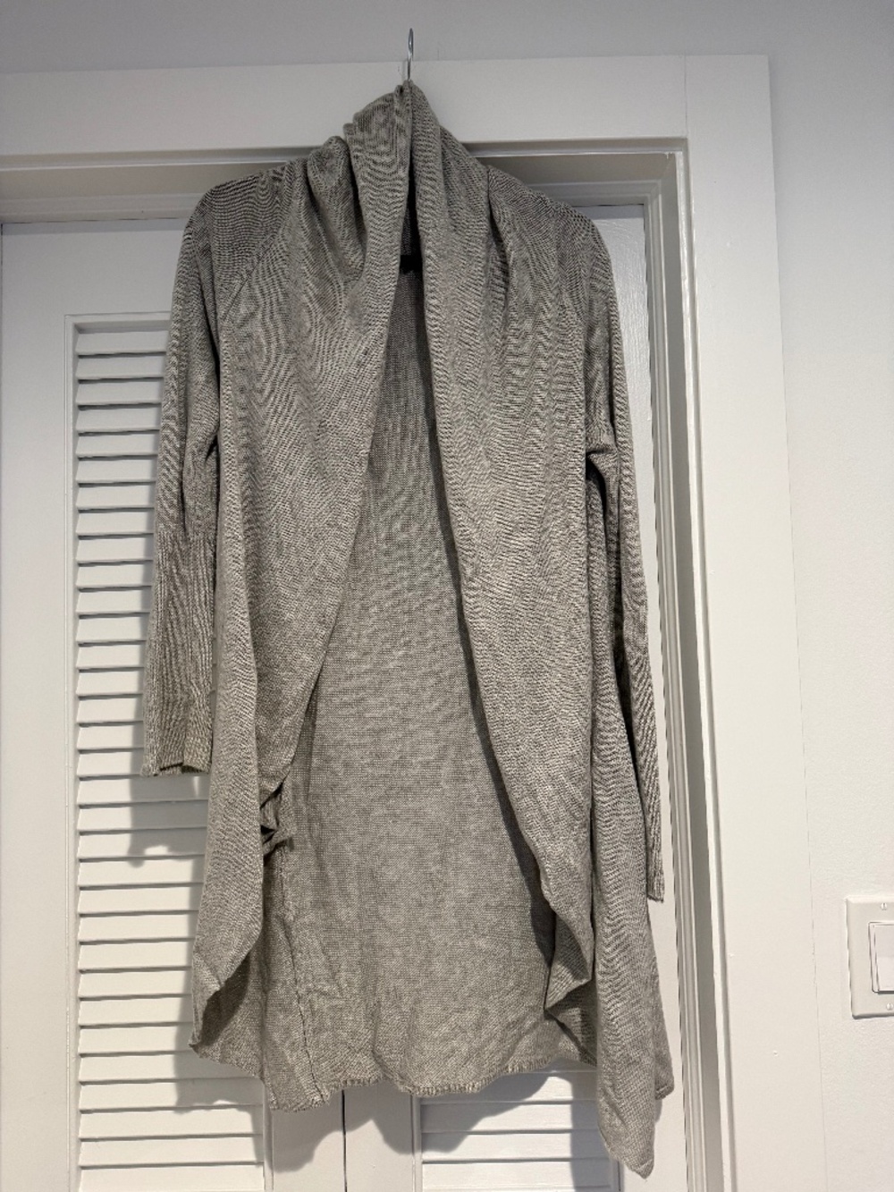 Gray, Drapey Long Cardigan, Size XS